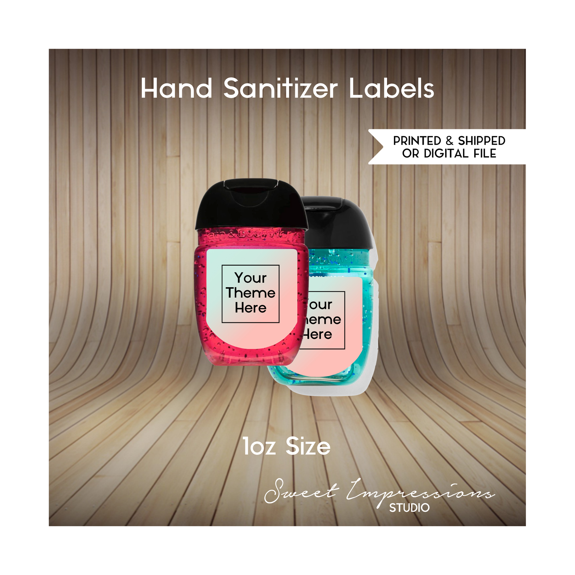 Hand Sanitizer Labels | Custom Prints or Digital File | Birthday, Baby Shower, Wedding Treats | Personalized Party Favors | ANY THEME