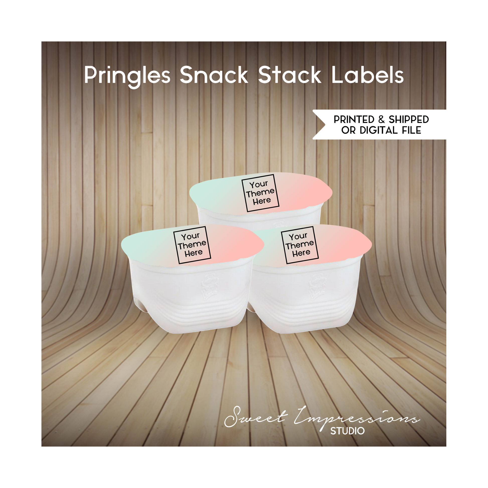 Pringles Snack Stack Labels | Custom Prints or Digital File | Birthday, Baby Shower, Wedding Treats | Personalized Party Favors | ANY THEME