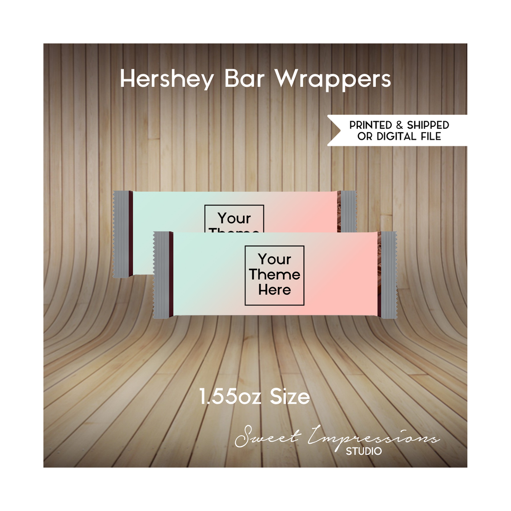 Hershey Bar Wrapper | Custom Prints or Digital File | Birthday, Baby Shower, Wedding Treats | Personalized Party Favor | ANY THEME