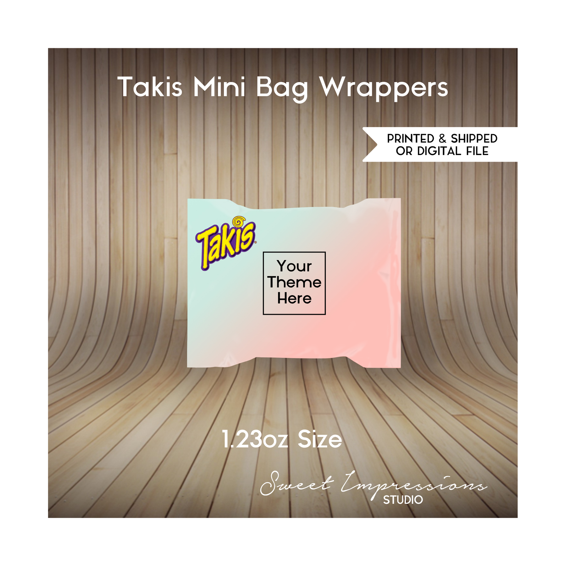 Mini Chips Wrapper | Custom Prints or Digital File | Birthday, Baby Shower, Wedding Treats | Personalized Party Favors | ANY THEME